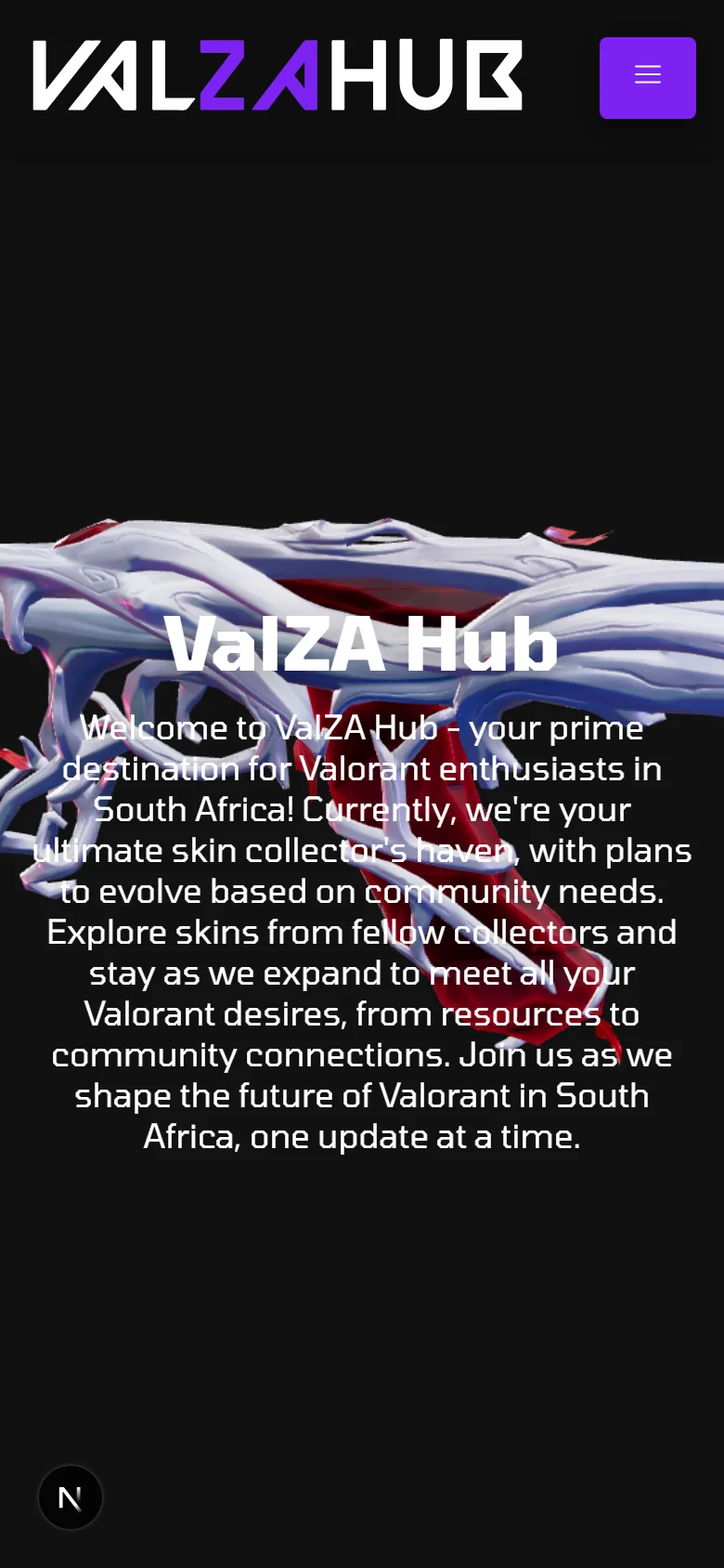 ValZA Hub on mobile